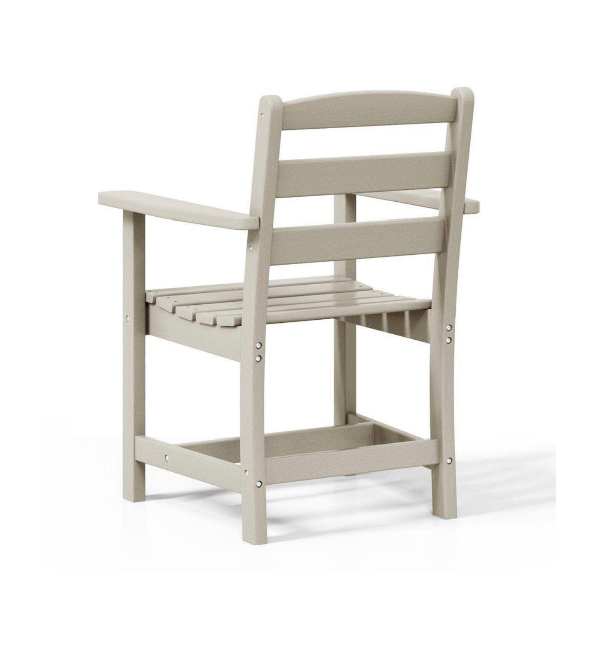 Shoreside All Weather Plastic Outdoor Patio Dining Armchair (Sand Color) (new in Box)