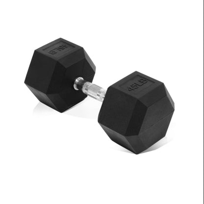 Flexwave 45 LB Rubber Hex Dumbbell