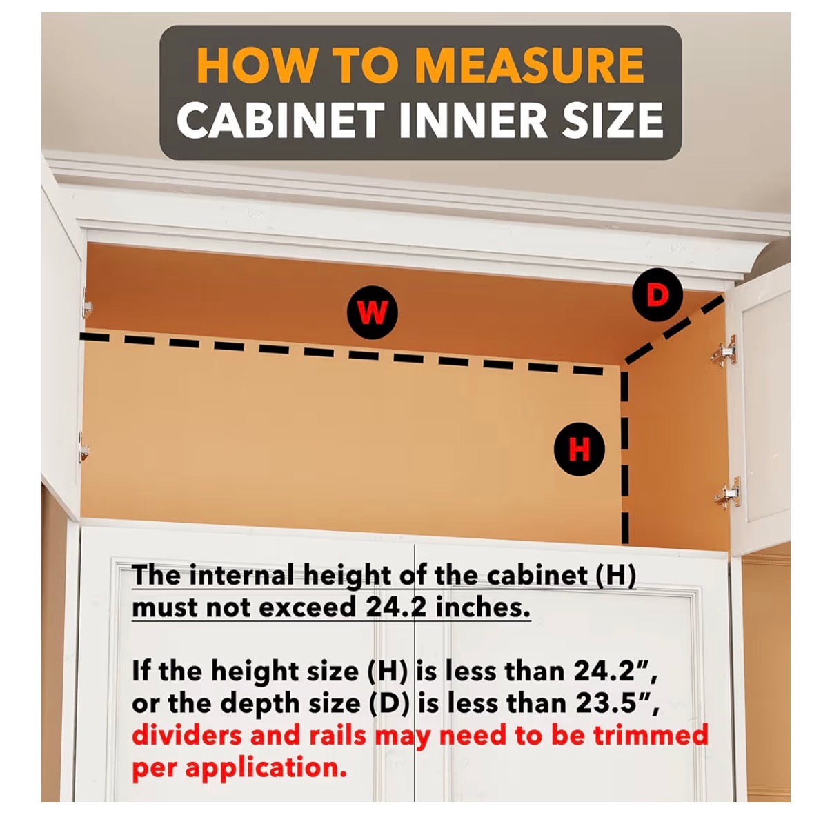 SpaceAid 8 Pack Tray Divider for Cabinets