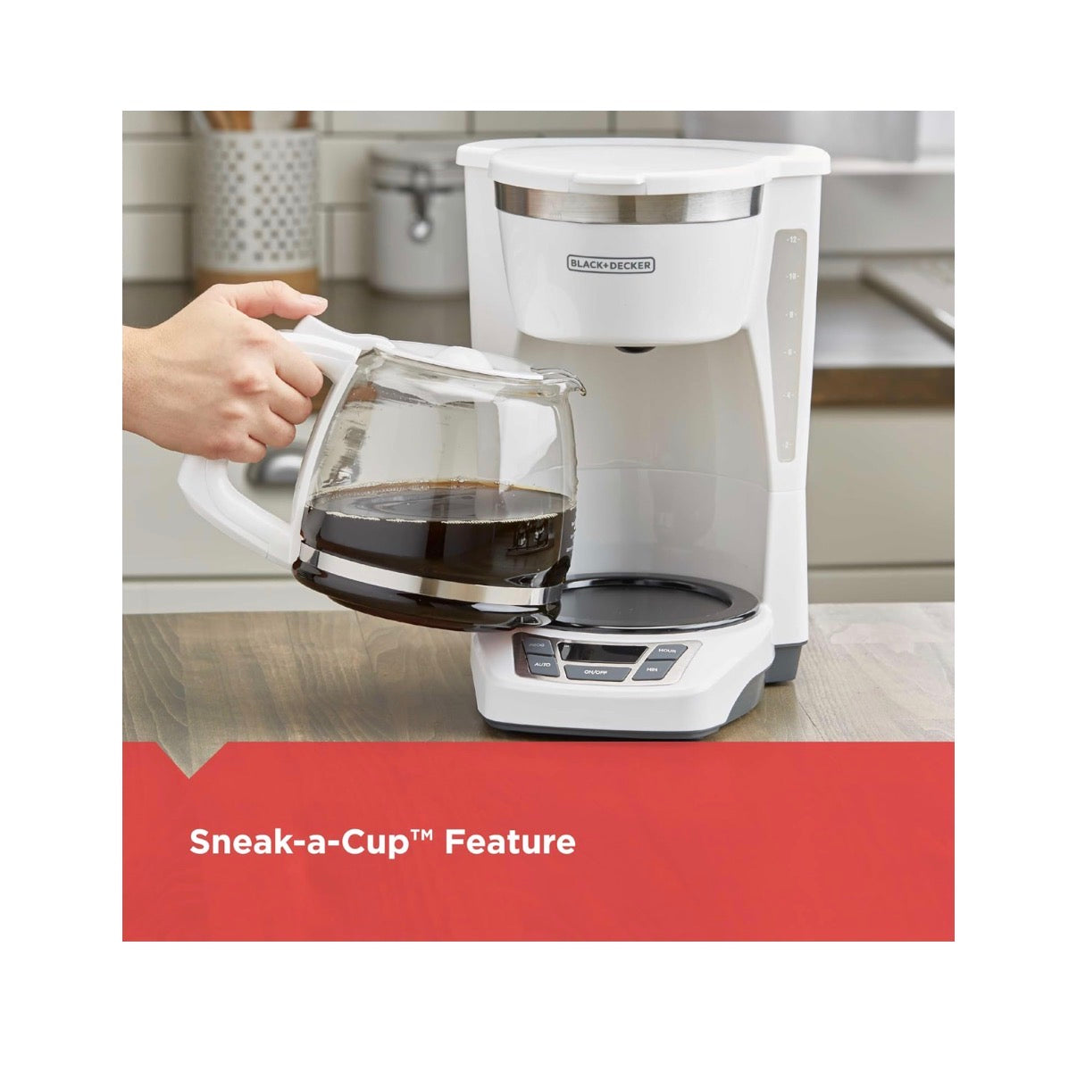 Black & Decker 12 Cup Programmable Coffeemaker (White/Stainless Steel) (New in Box)