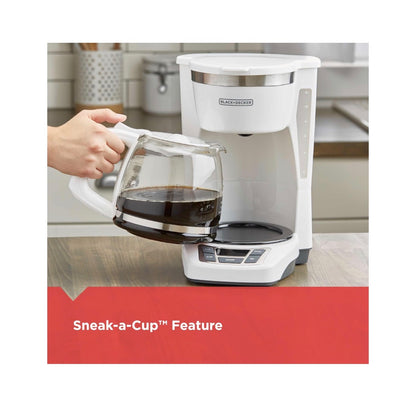 Black & Decker 12 Cup Programmable Coffeemaker (White/Stainless Steel) (New in Box)
