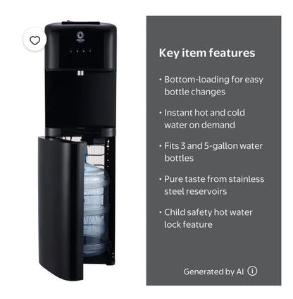 Primo Water Bottom Loading Classic 2 Temp Water Dispenser (Black) (New in Box)