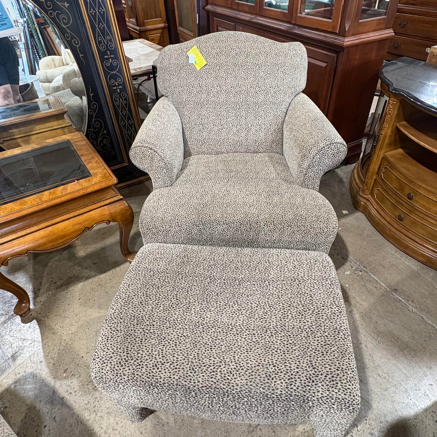 Patterned Upholstered Armchair