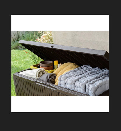 Keter 80 Gallon Springwood Deck Box (Brown) (New in Box)