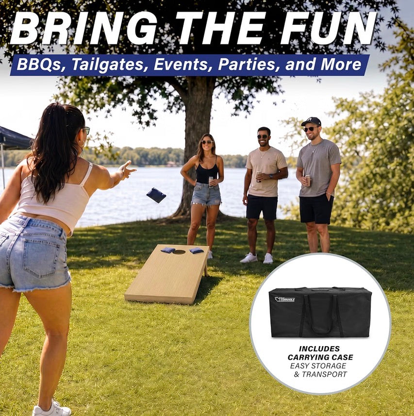 GoSports Solid Wood Premium Cornhole Set 4 ft. X 2 ft.