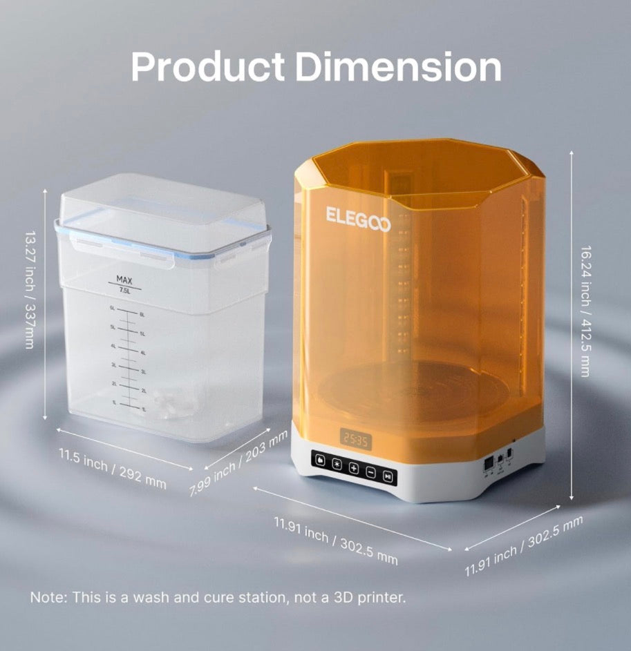 Elegco Mercury Plus V3.0 Wash and cure station 7.5 L large capacity
