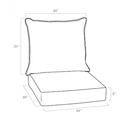 Arden Earth fiber Outdoor Foam Deep Seat Cushion 24 Inch X 24 Inch (New in Box)