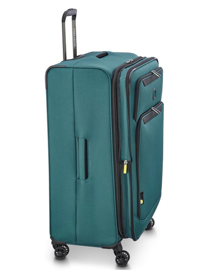 Delsey Paris Sky Max 3.0, 28 Inch Checked Large Luggage Checked-In Suitcase, Softside, Lightweight Durable Construction, Double Spinner Wheels, Soft Touch Carry Handle (Teal Blue) (New in Package)