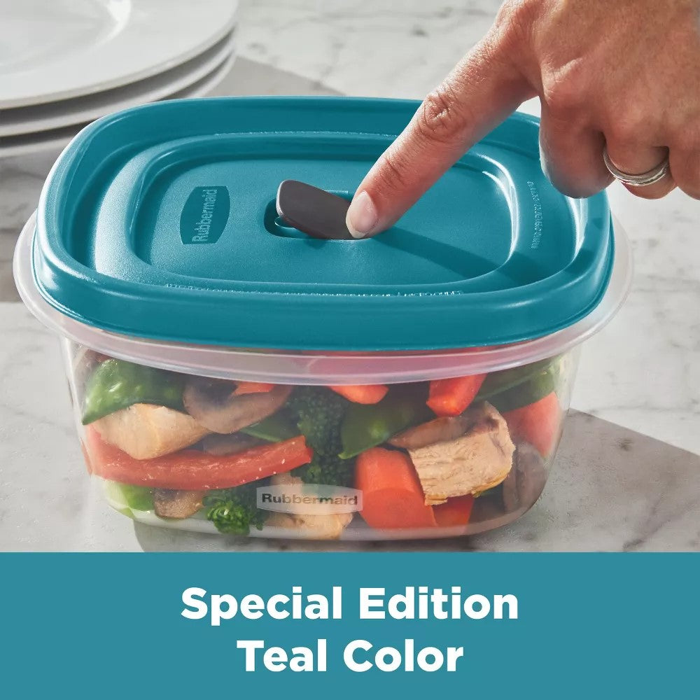 Rubbermaid 24pc Easy Find Lids Food Storage Container Set Peacock