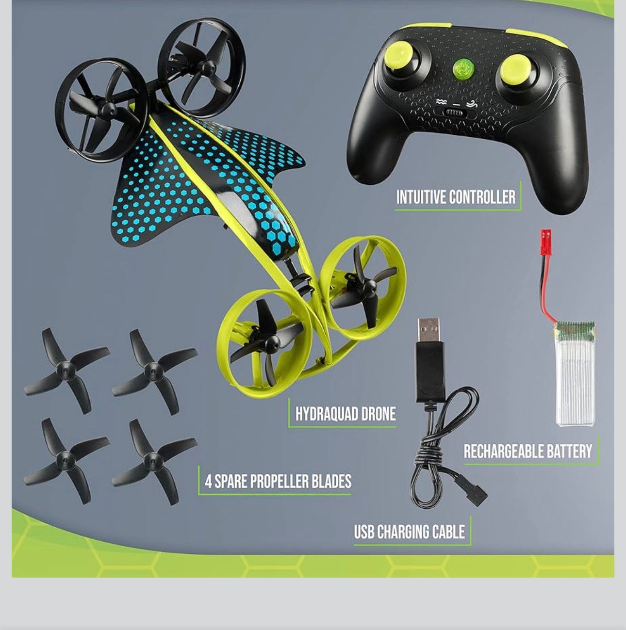 HydraQuad Hybrid Air to Water Stunt Drone