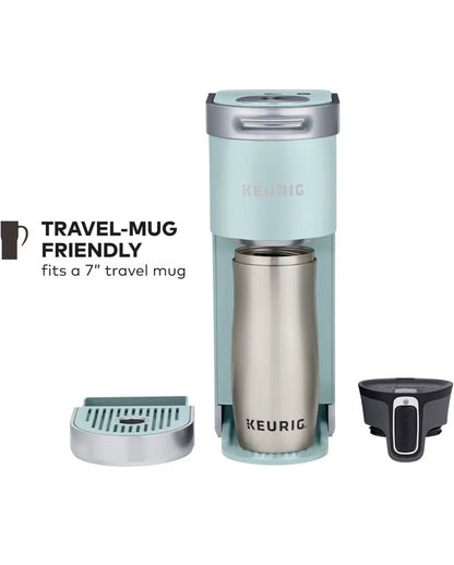 Keurig K-Mini Plus Single Serve K-Cup Pod Coffee Maker, with 6 to 12 oz Brew Size, Stores Up to 9 K-Cup Pods, Travel Mug Friendly (Misty Green) (New in Box)