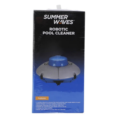 Summer Waves Robotic Pool Cleaner Pool Accessory, Cordless & Rechargeable (New in Box)