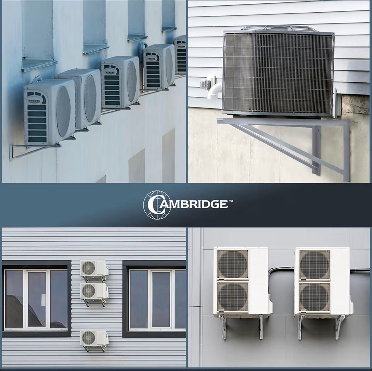 Cambridge 36 inch Steel Wall Mounted Brackets For Mini Split Type A/c 600 lbs. capacity