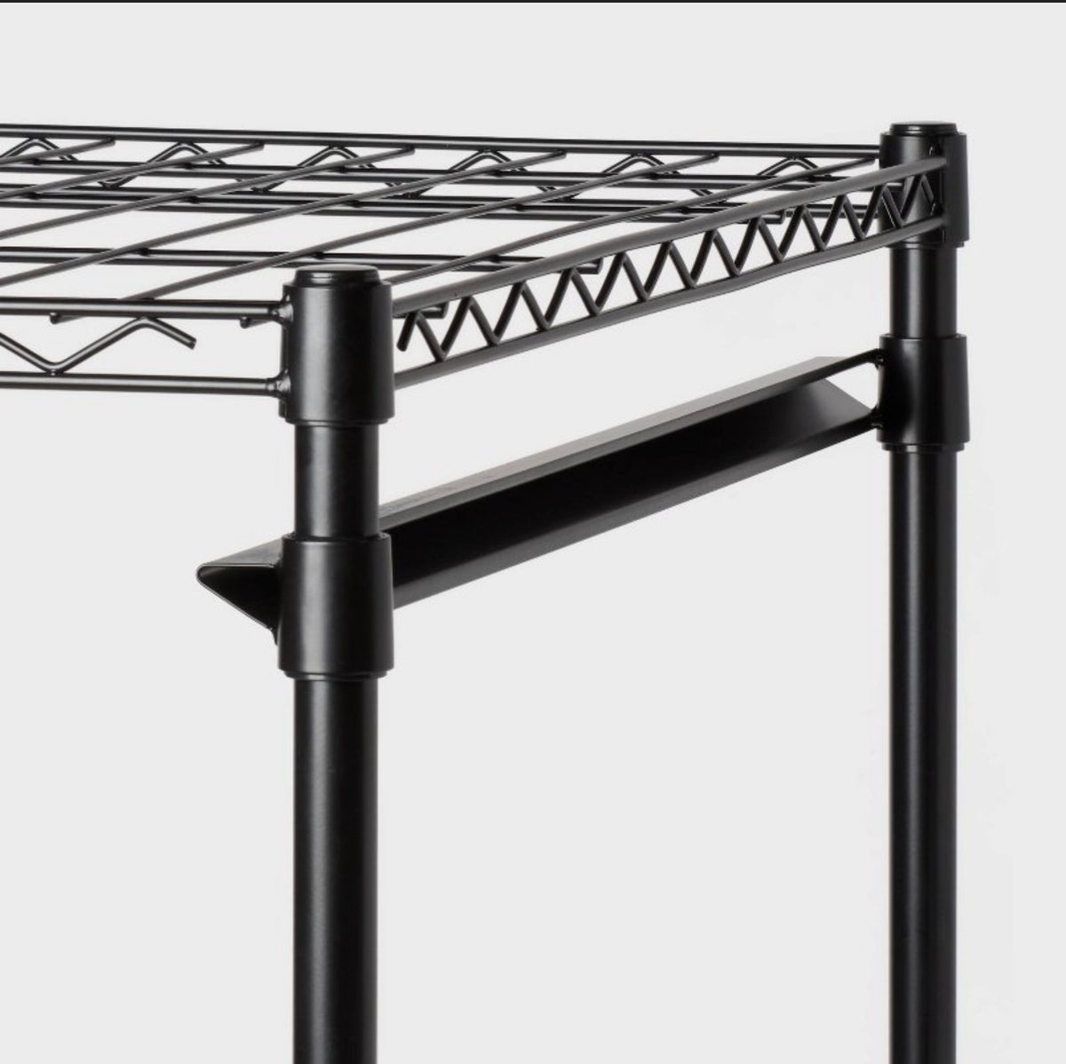 Steel 27 Gallon Storage Tote Rack (Black)