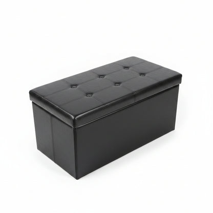 Faux Leather Ottoman