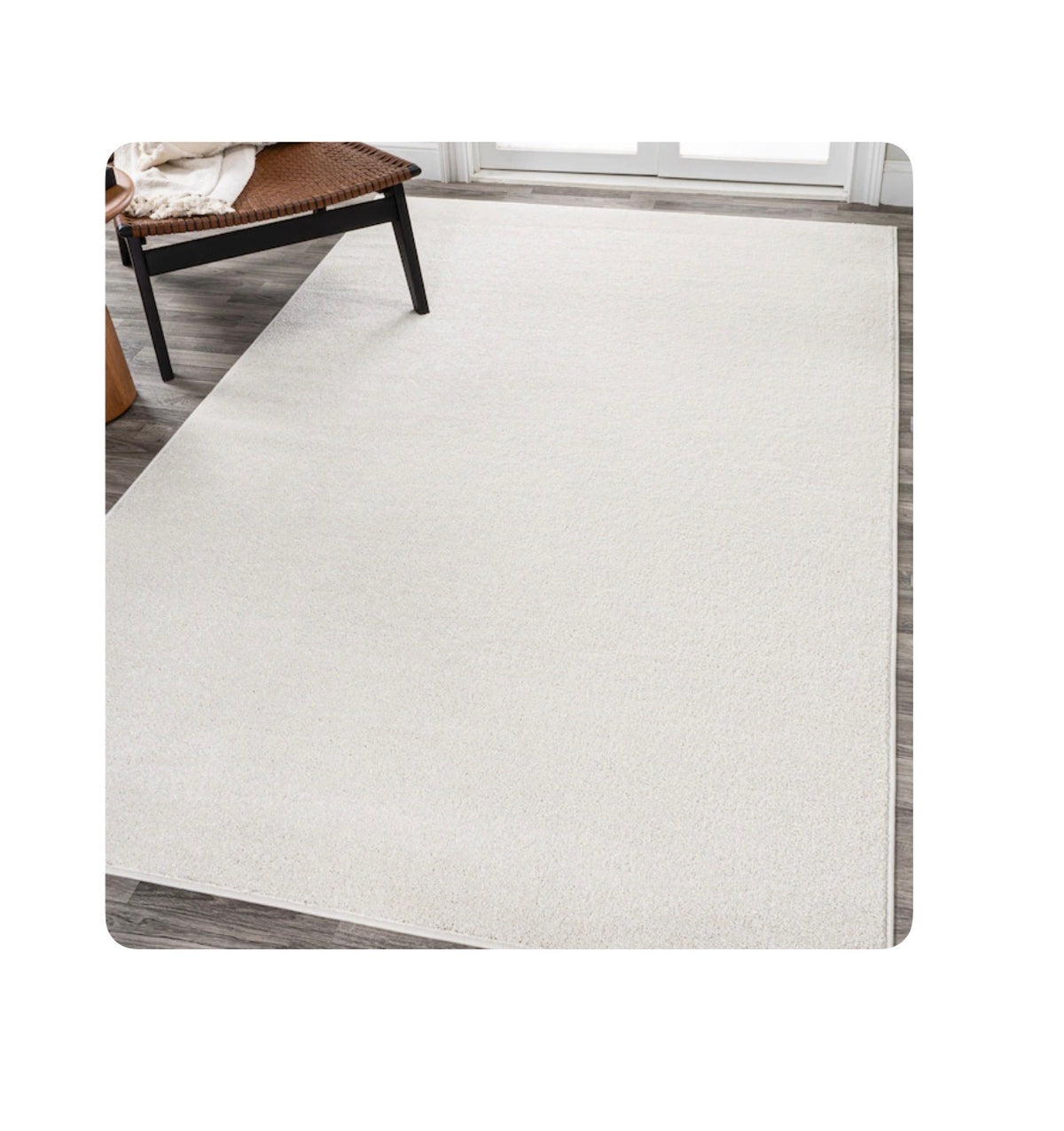 Super Soft Haze 9 Ft X 12 Ft. Loomed Polypropylene Cream Rectangular Indoor Solid Mid Century Modern (New)