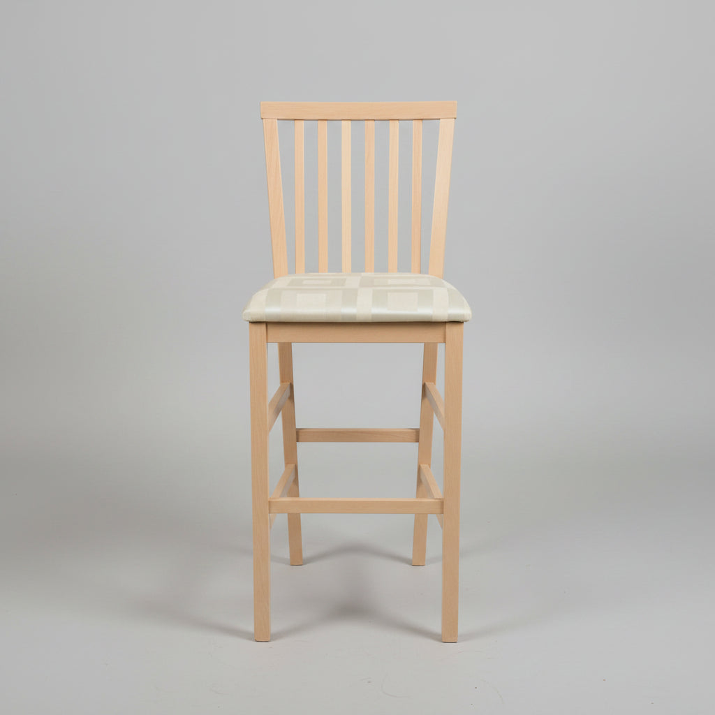 Solid Wood Barstool with Cushion