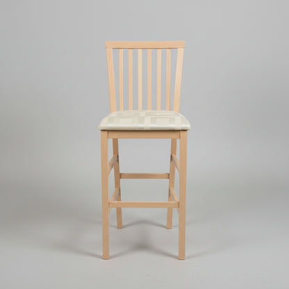 Solid Wood Barstool with Cushion