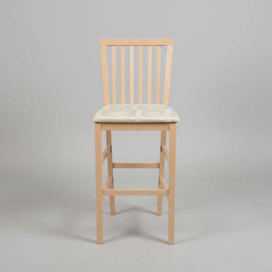 Solid Wood Barstool with Cushion