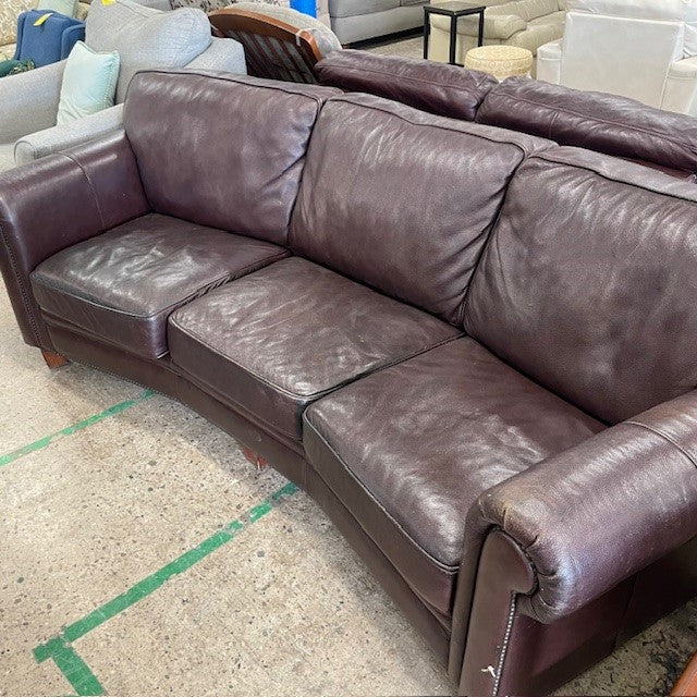 Curved Leather Couch