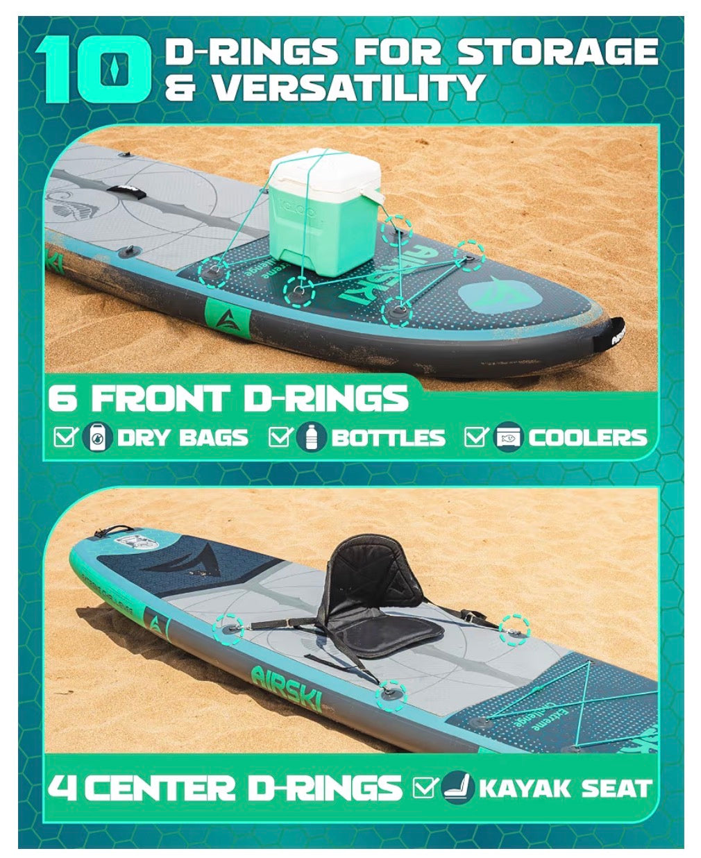 11 inch X 34 inch Wide Inflatable Paddle Board