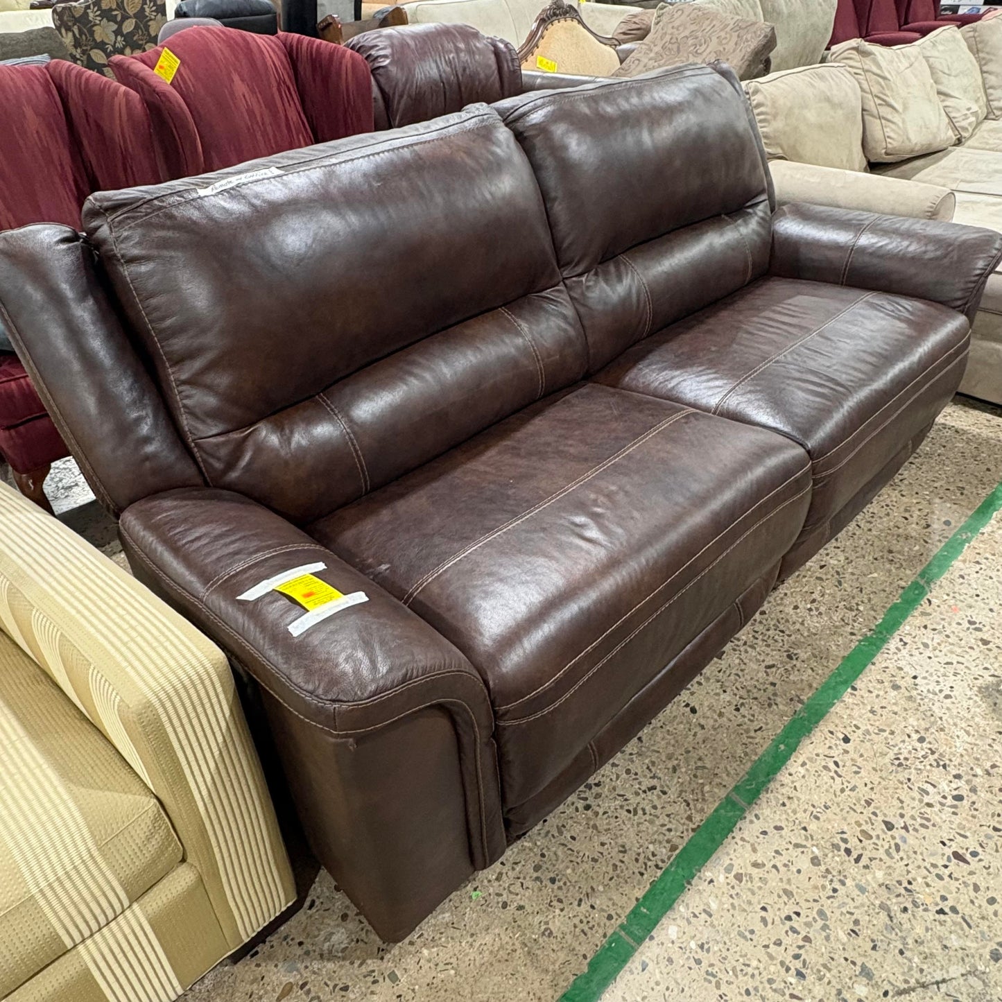 Brown Leather Power Recliner