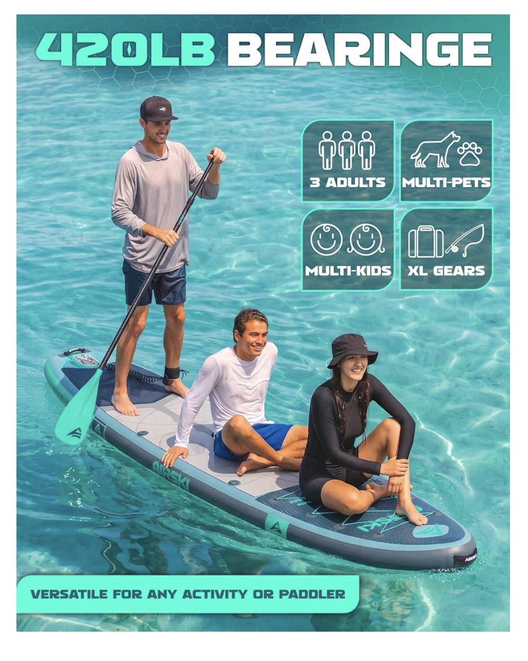 11 inch X 34 inch Wide Inflatable Paddle Board