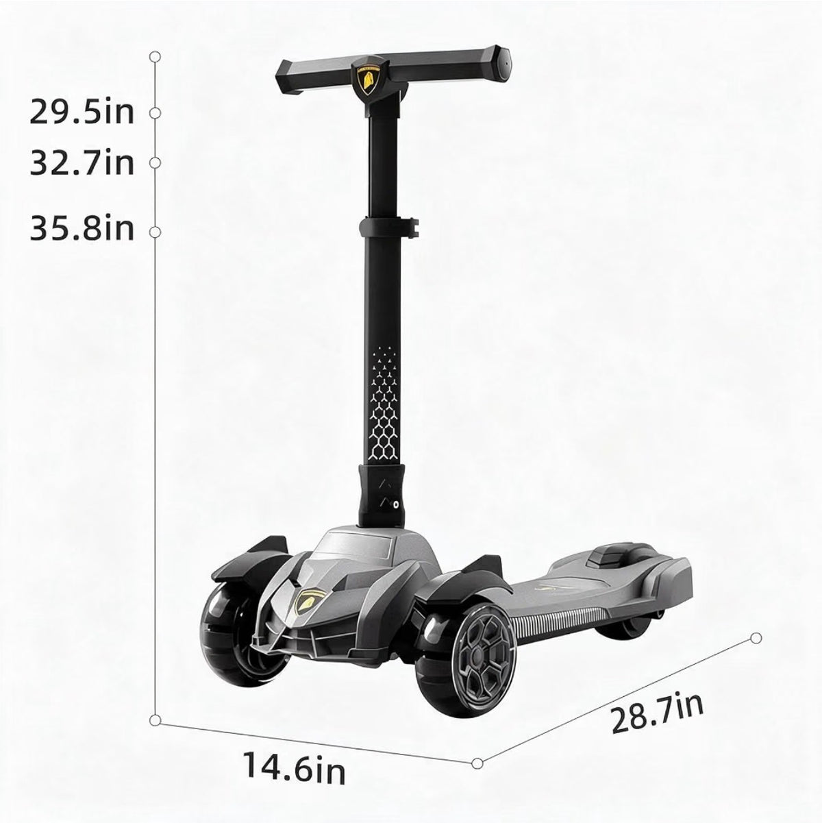 Kids Scooter, Easy Folding Scooter for Kids Ages 5+, Teens 5-18 Years Old Big Kids Scooter, Thick Aluminum Alloy Pole and Handlebar, Widened Thick Wheels, Height Adjustable (Gray) (New in Box: Box Has some Damage, but Scooter is in Good Shape)