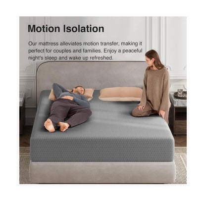Novilla Full Size Mattress in a Box 10 Inch Cool Gel Memory Foam Mattress Cool Night Sleep & Pressure Relief, Mattresses with Thermally Balanced Foam Core for Enhanced Support & Breathability (Gray) (New in Box)
