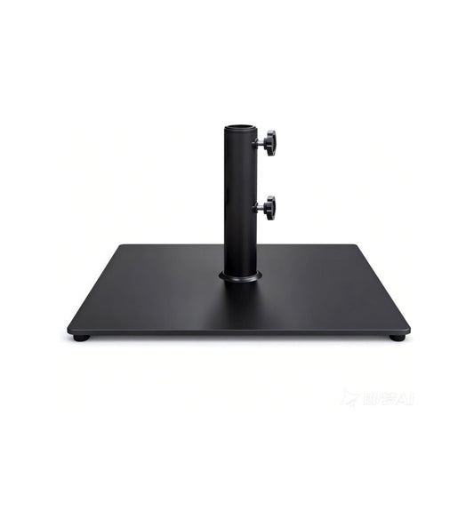 38 lb Heavy Duty Square Steel Plate Patio Market Table Umbrella Base Stand Weight for Outdoors (Black) (New in Box)