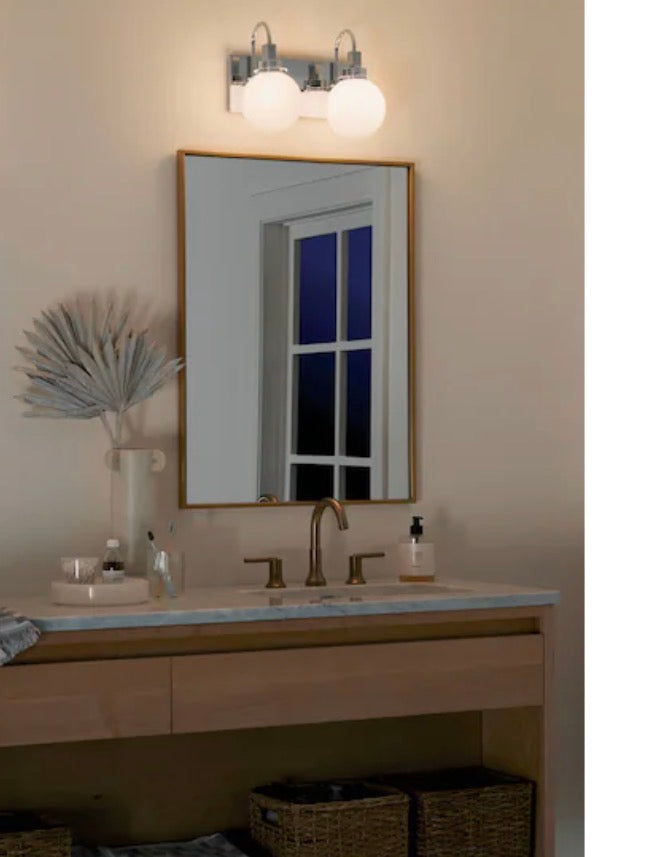 Kichler 14.5 inch (2) light chrome modern contemporary vanity light-New in box
