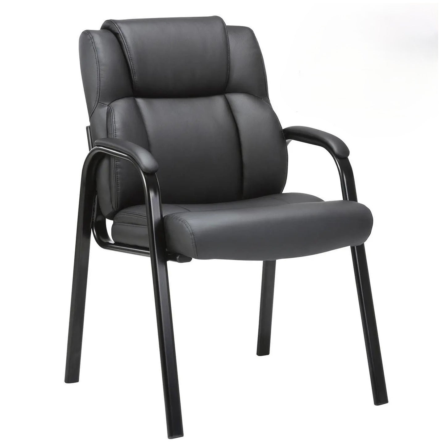 CLATINA Leather Guest Chair with Padded Arm Rest