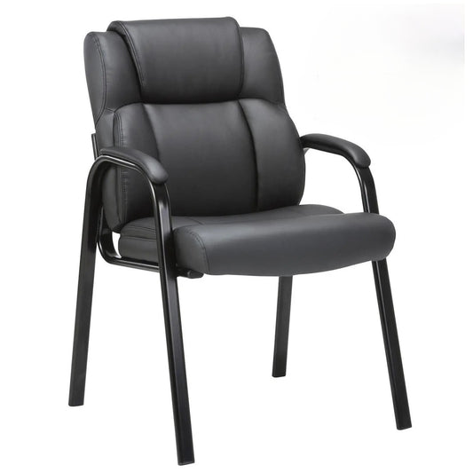 CLATINA Leather Guest Chair with Padded Arm Rest