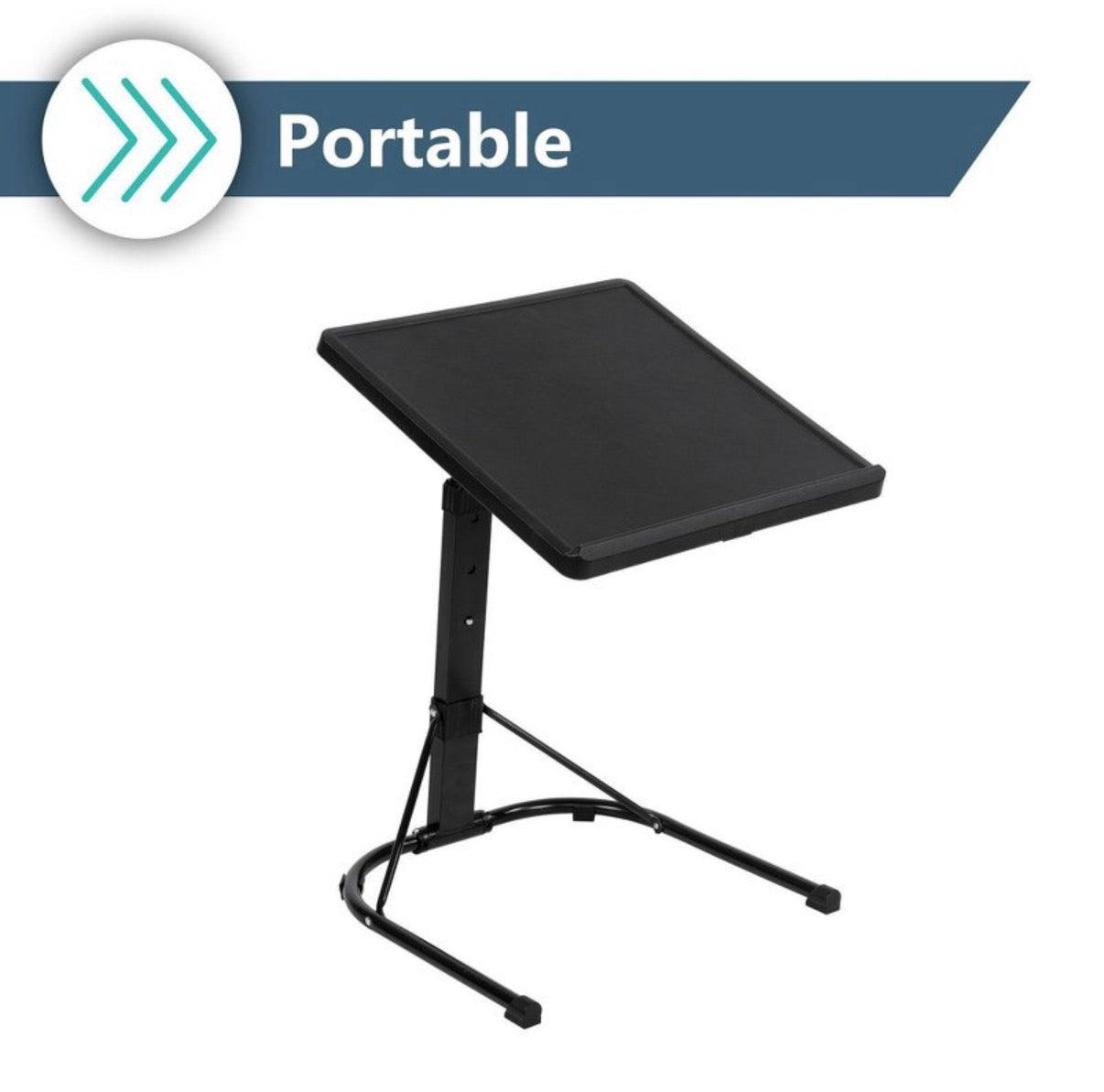 Peakform Adjustable Height Folding Table/Tray (Black (New)