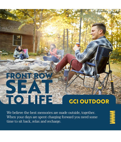 GCI Outdoor Freestyle Rocker Outdoor Rocking Chair with Beverage Holder (Black) (New in Box)