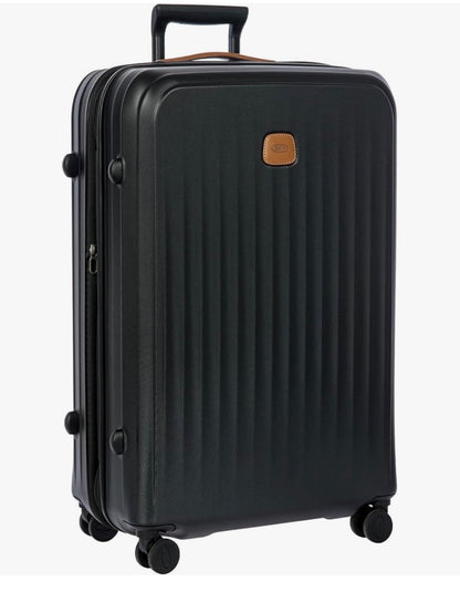 Bric's Taormia Ultra-Light Checked Luggage - Expandable Hard Shell Suitcase with TSA Lock, Anti-Tamper Zippers & 360 Spinner Mobility Wheels 30 Inch (Black) (New in Box)