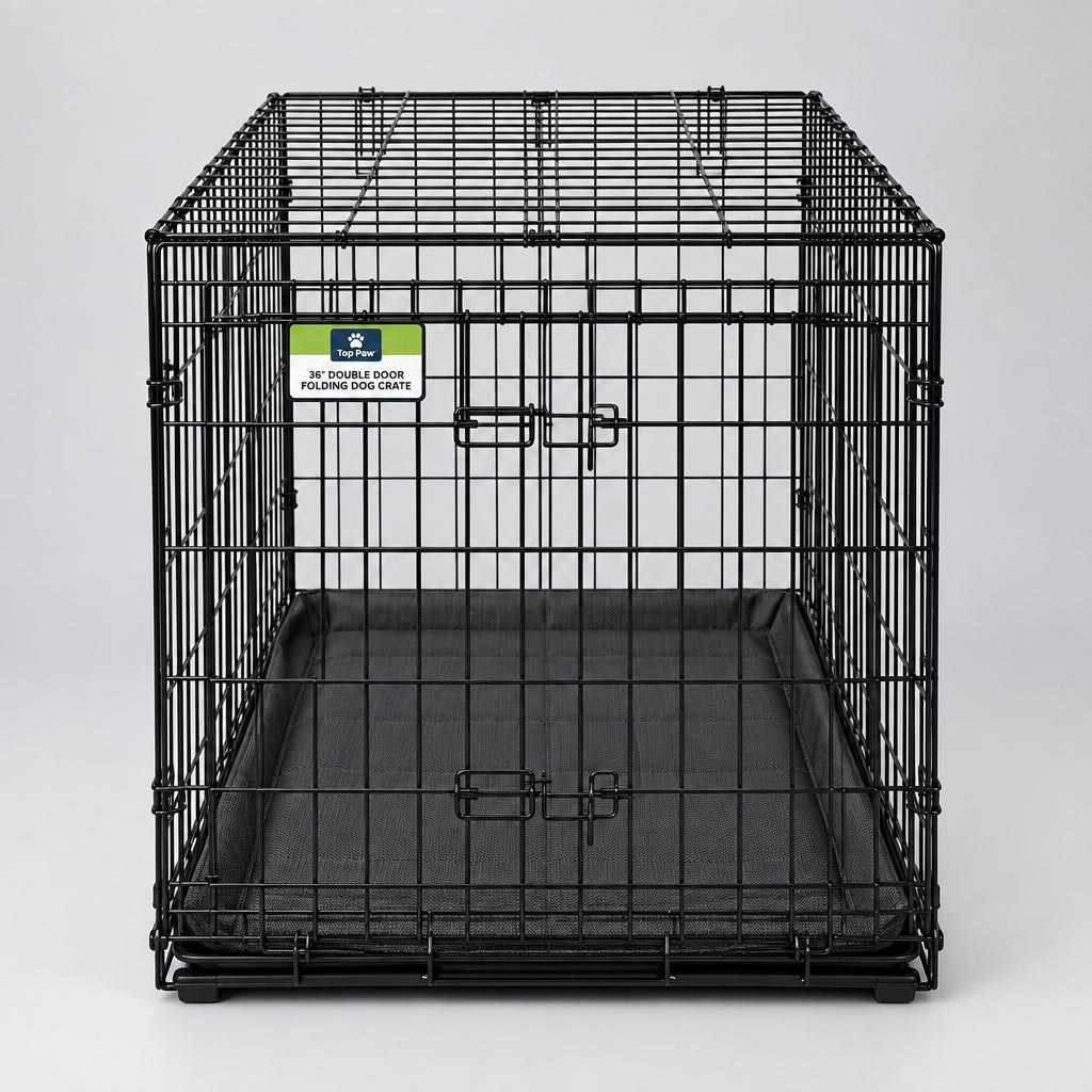 Top Paw 36 Inch Double-Door Folding Crate
