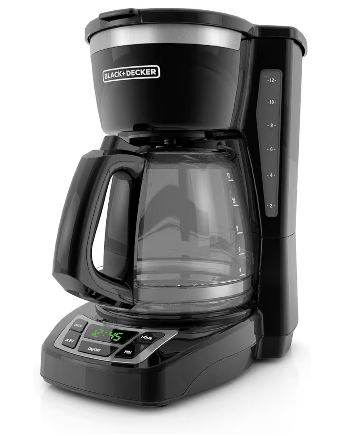 Black & Decker 12 Cup Drip Coffee Maker with Vortex Brewing for Rich Coffee Extraction, Programmable Timer, Sneak-A-Cup and Auto Shutoff (Black) (New in Box)