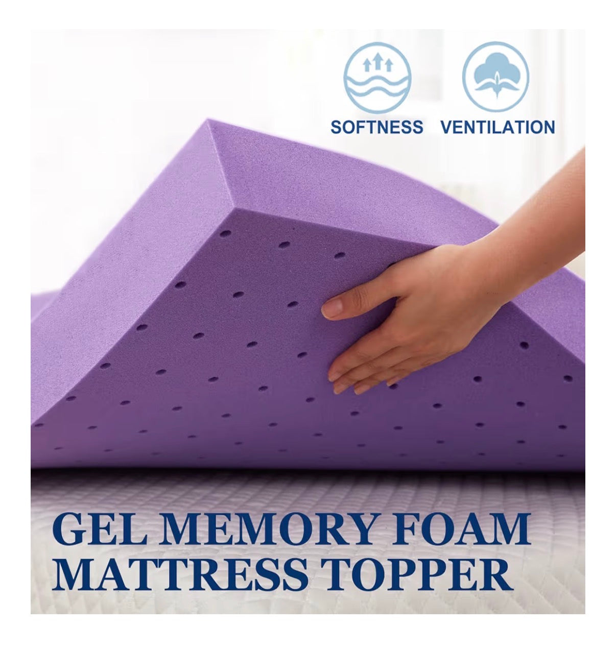 Sinweek 3 inch Twin Gel Memory Foam Mattress Topper