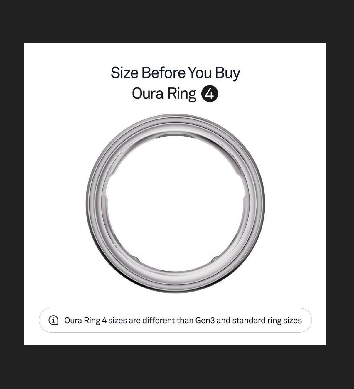 Oura Ring 4; Size 9 (Silver)