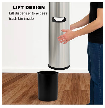 Tazza Budget Gym Equipment Wipe Dispenser - with Lift-off Access, Compact Wipes Holder & Built in Trash Can