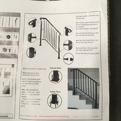 4' Black and Silver Railing Kit