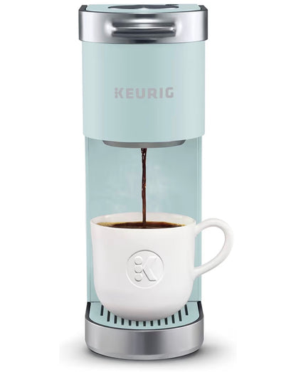Keurig K-Mini Plus Single Serve K-Cup Pod Coffee Maker, with 6 to 12 oz Brew Size, Stores Up to 9 K-Cup Pods, Travel Mug Friendly (Misty Green) (New in Box)