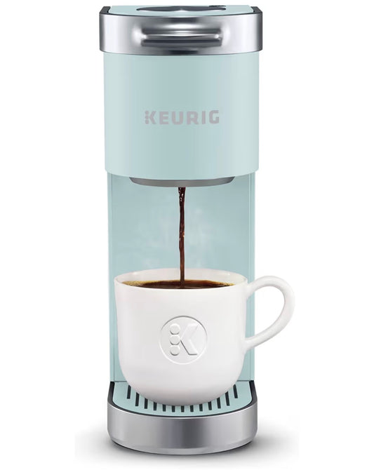 Keurig K-Mini Plus Single Serve K-Cup Pod Coffee Maker, with 6 to 12 oz Brew Size, Stores Up to 9 K-Cup Pods, Travel Mug Friendly (Misty Green) (New in Box)