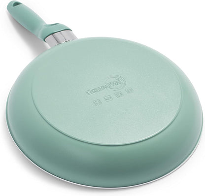 GreenPan Rio Healthy Ceramic Nonstick 8" and 10" Frying Pan Skillet Set, PFAS-Free, Dishwasher Safe, Turquoise