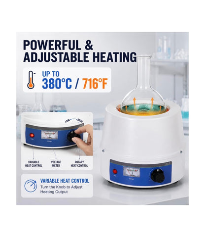 Lab Heating Mantle 2000ml, Electric Heating Mantle with Temperature Control, 110V/220V Flask Heater for Chemistry Distillation (New in Box)