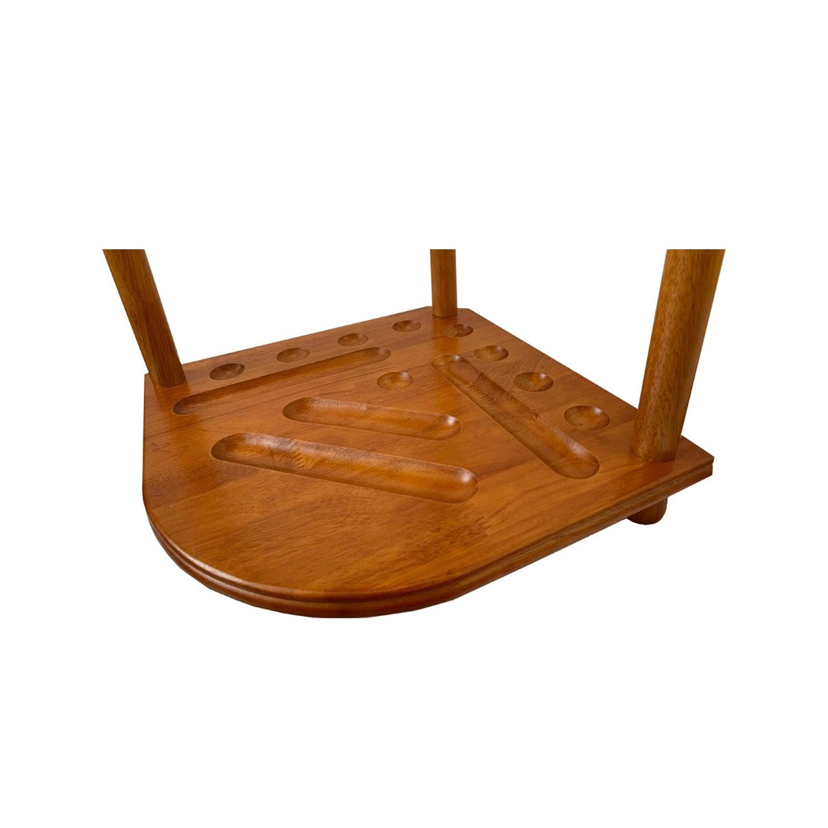 Floor pool Cue Rack Hold 8 Cue Sticks & Billard Accessories Corner Stand Pool Cue Holder Made of 100 Percent Solid Hardwood Provided Ball Rack Hook Cue Rack Only (Classic Oak) (New in Box; Needs to be Assembled)