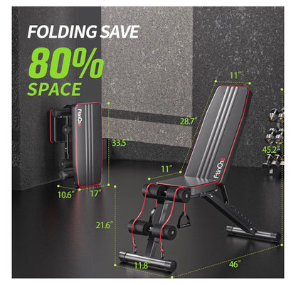 Adjustable Weight Bench Workout Bench for Home Gym, 660 lbs Capacity Multi-Functional folding Exercise Bench for Full Body Incline/Decline (New in Box)