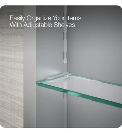 Kohler Embark 16 Inch X 20 Inch Recessed Mount Anodized Aluminum Mirrored Rectangle Medicine Cabinet (New in Box)