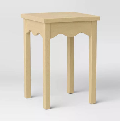 (New) Wavy Accent Side Table Natural